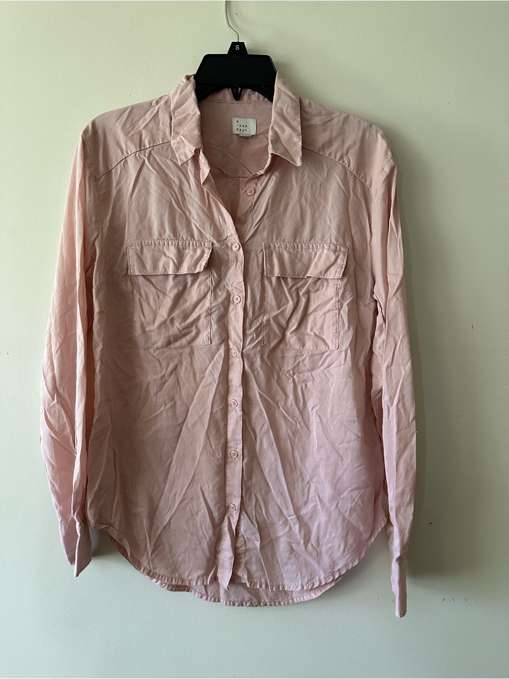 Light Pink Womens Button-Down Shirt - A New day